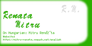 renata mitru business card